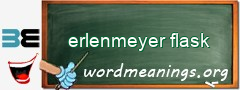 WordMeaning blackboard for erlenmeyer flask